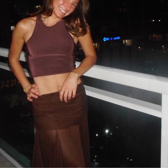 Zara Semi-sheer draped Maxi Skirt - Picture 3 of 4